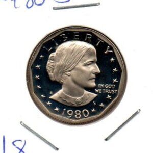 1980-S Proof Susan B. Anthony Dollar... Uncirculated... Cameo Finish